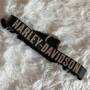 Harley Davidson Women’s Rhinestone Black Belt Small